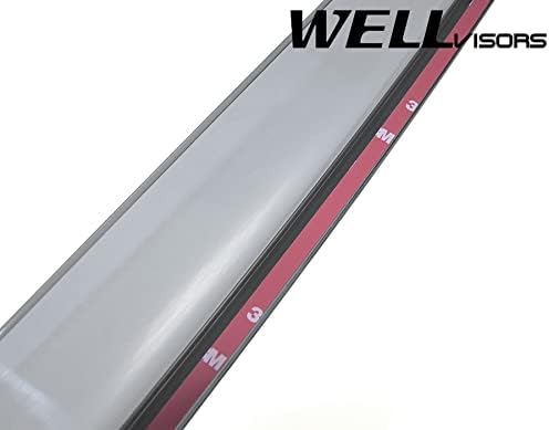 WellVisors Window Visors Wind Deflectors Compatible with Mazda 2010-2013 Mazda 3 Hatchback with Black Trim Rain Guards 3-847MZ004