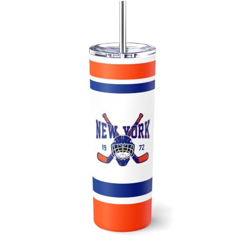 Image of ANTKING New York Tumbler 20oz Travel Mug Custom Name Number Gifts | Stainless Steel Insulated Coffee Cup for Men Women