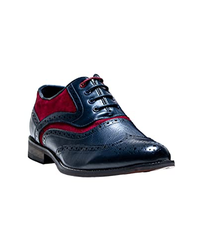 Imagen de SIRRI Zapatos Oxford Wingtip Brogue de Piel de Ante para Hombre para Bodas y Todas Las Ocasiones tamaño 42