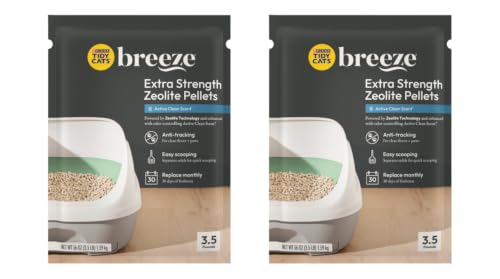 Tidy Cats Breeze Extra Strength Zeolite Pellets Active Clean Scent 3.5 lb (Pack of 2)