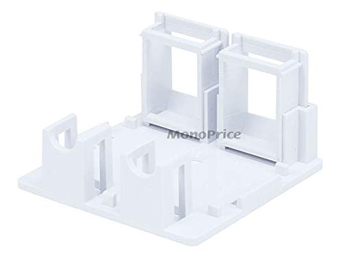 Monoprice Keystone Jack Surface Mount Box - UL Listed, 2-Port, Jacks Not Included, TAA, No Logo, White - image 3