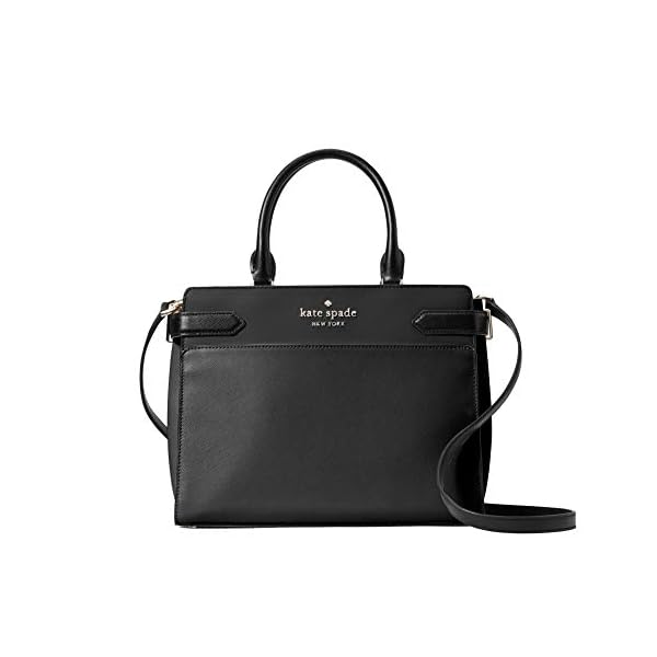 Kate Spade Staci Medium Satchel Crossgrain Leather Black
