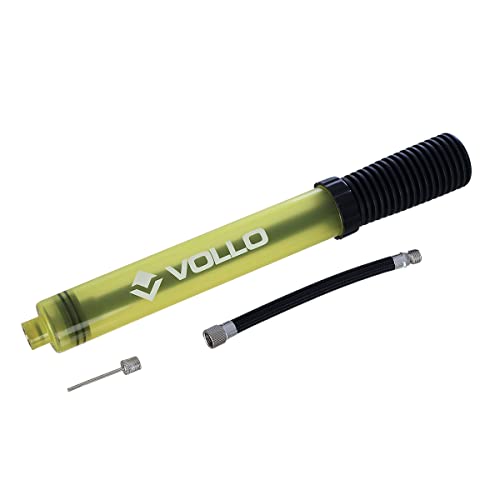 Bomba de Inflar Dupla Ação Amarela HP001-2 Vollo Sports