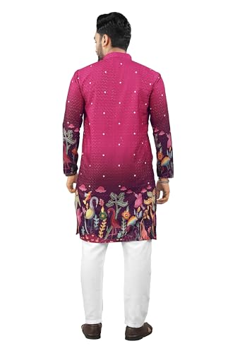 Image of Trustous Kurta Pyjamas set for Mens | Pyjamas with kurta PRINTED and classis look |KURTA Pyjamas SET