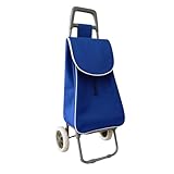 Weida Carro de la Compra con 2 Ruedas | Resistente y Ligero | Mango Ergonómico y Bolsa Impermeable | Arrastre Cómodo y Estable | Ideal para Supermercado y Uso Diario | 91cm-25cm-35cm (Azul ELECTRICO)