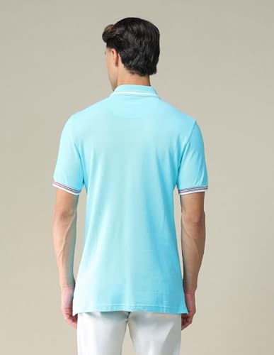 Image of U.S. POLO ASSN. Solid Slim Fit Polo T Shirts for Men - 100% Cotton, Half Sleeves Mens Tshirt