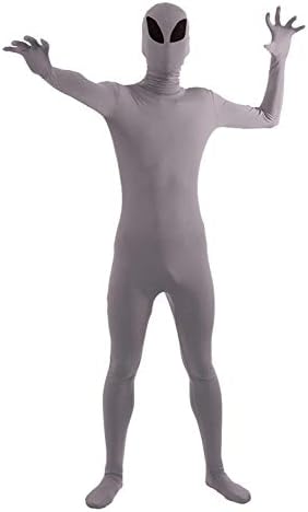 VSVOVSVO Full Body Greenman Suit - Lime Green (Grey Alien, Large)