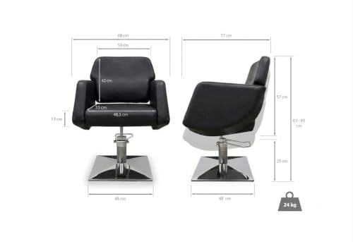 Sillón de peluquería Santorini elevable base cromada asiento ergonomico barberia 4