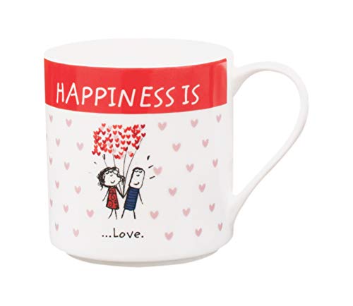 Image of Clay Craft - Happiness is, Love, Coffee / Milk Mug 300ml, Multicolour