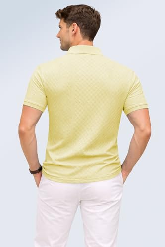 Image of TOPLOT Men's Polo T Shirt | Half Sleeve Design | Comfortable Fit Wear | Stylish Casual Look | Breathable Feel |Modern Style | Easy Movement | Casual & Everyday Wear (5244)