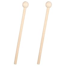 Package Includes: You will receive 2 pieces of wooden percussion mallets, the total length is 19 cm/7.48 inch, the wooden ball diameter is about 1.8 cm/0.71 inch. The size is suitable for most related percussion instruments. Quality Materials: The xy...