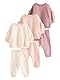 NEXT 6er-Set Baby Sweatshirt und Jogginghosen Cream/Pink 1 Monat