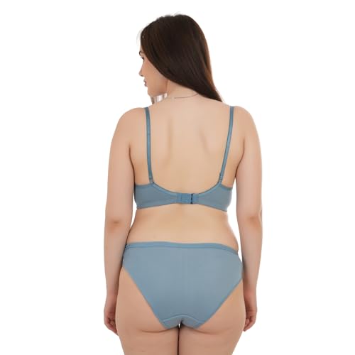 Image of Unitrust Premium Lingerie Set with Full Coverage Non-Padded Bra and Hipster Panty Set