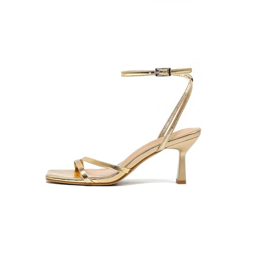 Strappy Sandals For Women Stiletto Kitten Heels Ankle Strap Sandals Square Open Toe Sexy Comfort For Dress Party Wedding Daily Summer2