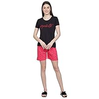 Club A9 Women’s Cotton Printed Top and Shorts Set Pack of 1