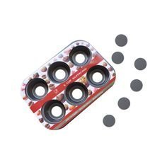 Haneez 6 Cupcakes, Muffin Baking Tray, Mould, Non Stick, Black