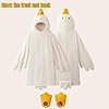 Goose Blanket Hoodie Onesie, Fleece Oversized Wearable Blanket Hoodie with Sleeves and Goose Feet Slippers,M-Height #2
