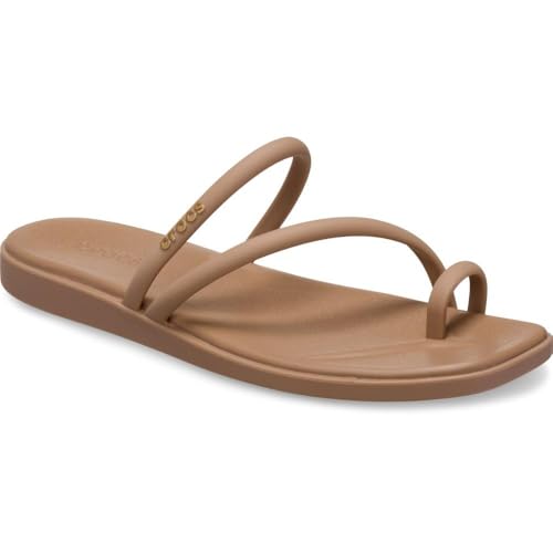 Image of Crocs Women's Miami Toe Loop Sandals | Square Toe Flat | Flexible Straps | Croslite Foam Footbed