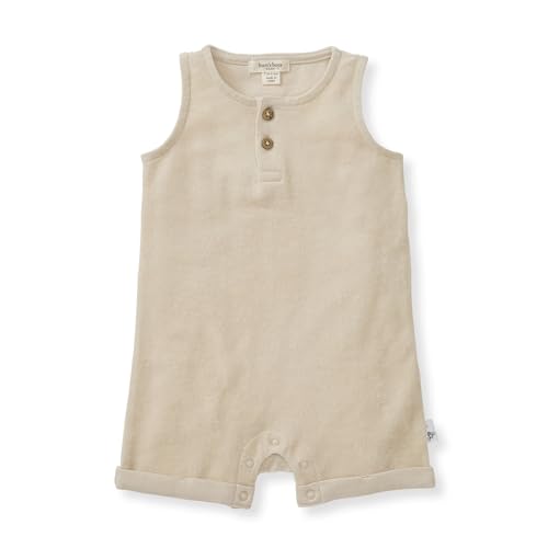 Image of Burt's Bees Baby Baby Boys' Sleeveless Rompers, 100% Organic Cotton One-piece Coverall and Layette Set