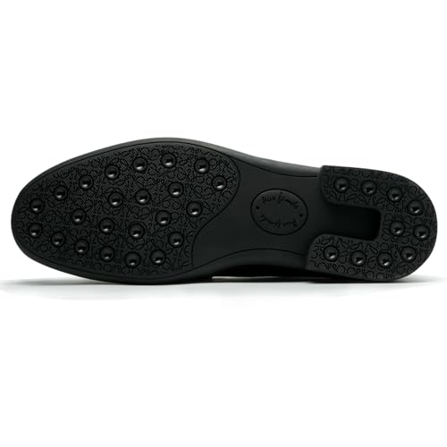 Image of Men's Loafers Casual Leather Slip-On Oxfords Driving Shoes Dress Soft Comfortable & Light-Weight Black
