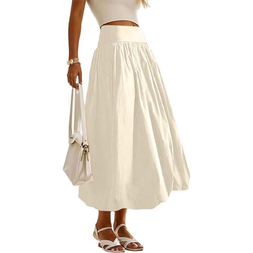 Women's High Elastic Solid Skirt Stretch Simple Casual Summer Dress Basic Comfy Vacation Skirts Trendy Dresses2