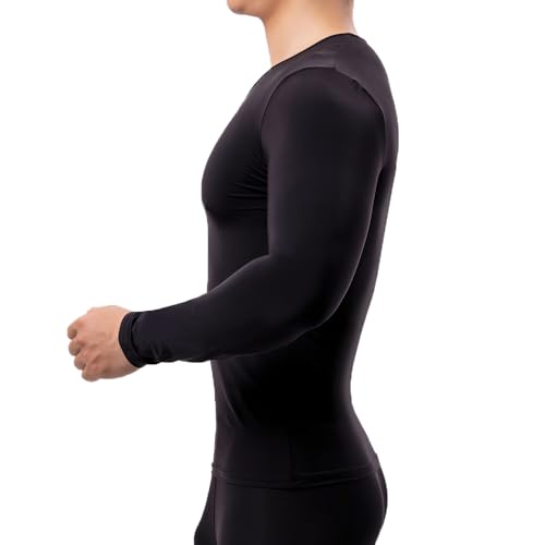 Men's Sheer Undershirt Underwear Long Sleeve T-Shirt Sleepwear Slim Fit Elastic Tops Shirts4