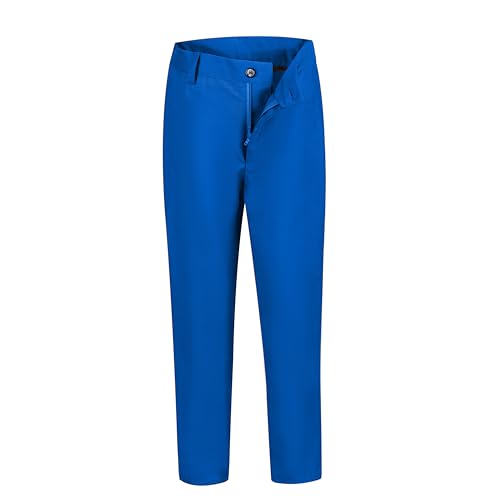 Boys' Flat Front Dress Pants for Little Kids Boys Fashion Royal Blue School Uniforms Pants Classic Slacks Trousers with Adjustable Waist Size 10