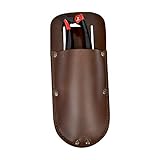 Hide & Drink, Thick Leather Holster for Pruning Shears w/Belt Loop Garden Scissors Sheath Handmade Includes 101 Year Warranty :: Bourbon Brown