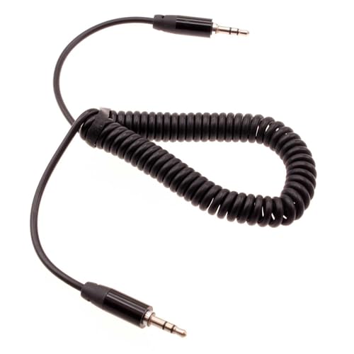 Cable auxiliar Jack 3.5mm enrollado para audio miniatura 1