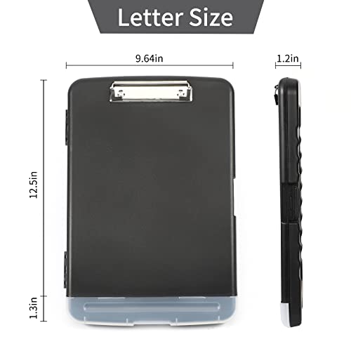 Yeahviy Clipboard With Storage, Large Capacity Nursing Clipboards With Low Profile Clip, Heavy Duty Plastic Storage Clipboard With Pen Holder, Side-Opening, Multifunctional Clipboard Case For Writing #TOP6