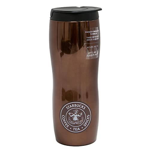 Starbucks The First Store Pike Place Stainless-Steel Tumbler (16 oz, Brown)