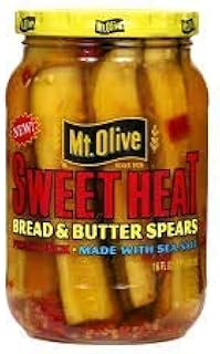 Mt Olive Sweet Heat (Bread & Butter) 16 oz Jar Spears
