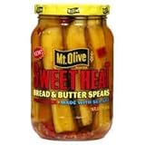 Mt Olive Sweet Heat (Bread & Butter) 16 oz Jar Spears