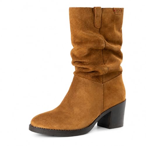 NK ANK Select Damen Stiefelette Stiefel Wildleder Frühling Slouch Boot Festival modisch (38 EU Schuhgrößensystem Erwachsene Damen Numerisch M 38)