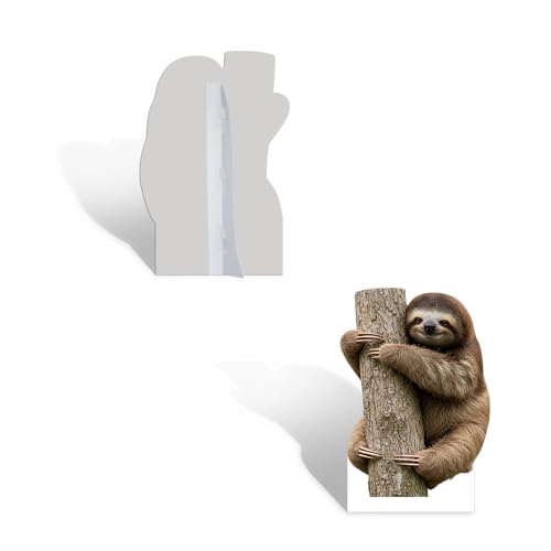 Image of Sloth 2FT Life Size Cardboard Cutout Fun Animal Standup, 1 PC | Sloth Cardboard Cutout Standup for Events, Party Decor, Birthday and Photos, Fun Animal Decoration for Home & Party