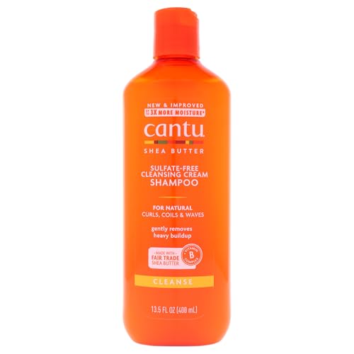 Cantu Sulfate-Free Cleansing Cream Shampoo with Shea Butter for Natural Hair, 13.5 oz