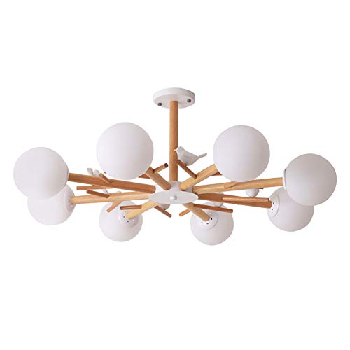 Lustre bois et verre pour supprimer les zones d'ombre du salon