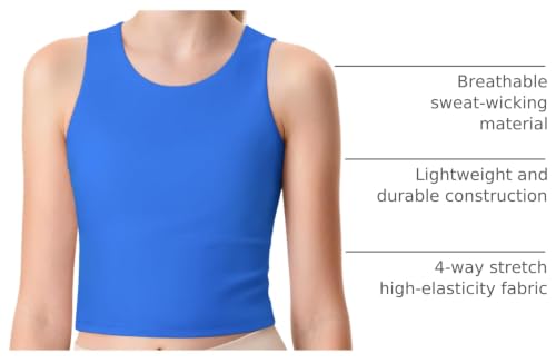 Image of JOCMIC Girls Tank Tops Athletic Tanks with Bra Racerback Sports Top