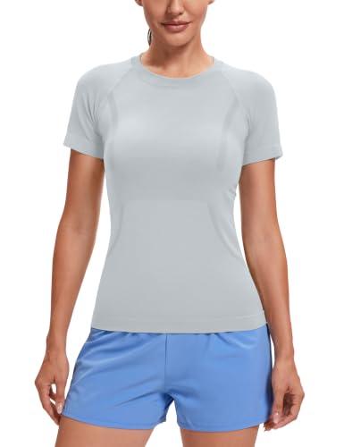 Image of MathCat Seamless Short Sleeve Workout Tops for Women