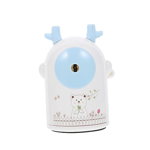 Sewroro 1 Pieza Sacapuntas Estudio Divertido Resaltadores Automático Funcionar Afiladores De Herramientas Dispensador Mecánico Manual Afilador De Manivela Pro Mini Plástico y Metal Blue