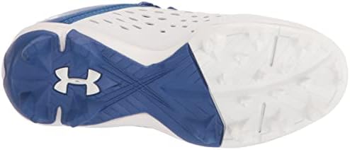 Under Armour Boy's Leadoff Low Junior Rubber Molded Baseball Cleat Shoe, Royal, 4 Big Kid | Image 3