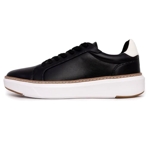 Image of Nautica Men's Casual Court Fashion Sneakers Classic Low-Top Lace-Up Shoes Comfortable Everyday Walking Style with Durable Outsole and Vegan Leather Upper