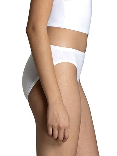 Fruit of the Loom Women's Eversoft Cotton Bikini Underwear, Tag Free & Breathable, Cotton - 10 Count (Pack of 1) - Assorted Neutrals, 73