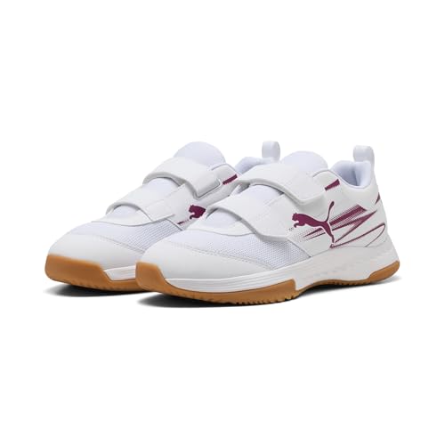 PUMA Unisex Kinder Varion Ii V Jr Indoor Court Shoe, Puma White Berry, 34 EU