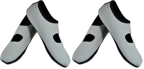 Image of Nufoot Women's Mary Janes Best Foldable & Flexible Flats, Travel & Exercise, Dance, Yoga Socks, Indoor Shoes, Slippers