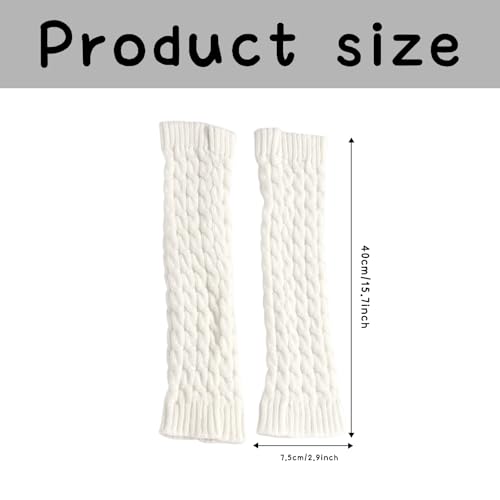 Image of 2 Pcs Leg Warmers Y2k, Leg Warmers, Y2k Accessories, Cute Kawaii Cream Legwarmers for Women Winter