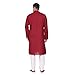 ITOS365 Men Cotton Blend Kurta Pyjama Pajama Set Party Fashion Regular Ethinic Wear Indian Dress Gift for Men Maroon Small