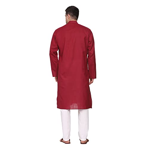 Image of ITOS365 Men Cotton Blend Kurta Pyjama Set Party Fashion Regular Ethinic Wear Indian Dress Gift for Men