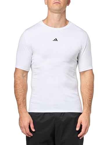 adidas Men's Techfit Compression Training T-Shirt, White, XS