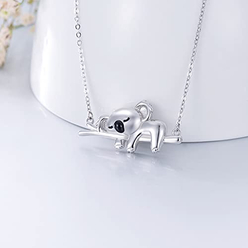 JUSTKIDSTOY Koala Necklace 925 Sterling Silver Cute Animal Koala Bear Jewelry Koala Gifts for Women Girls Animal Lovers3